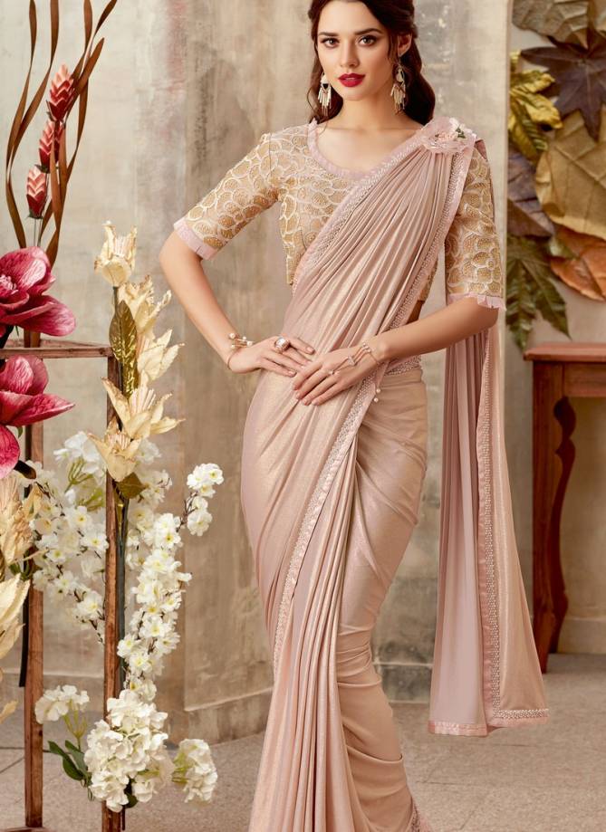 MOHMANTHAN MARIPOSA Latest Designer Fancy Party Wear Lycra Cord And Bead Embroidery Cut Daana HandWork Heavy Saree Collection